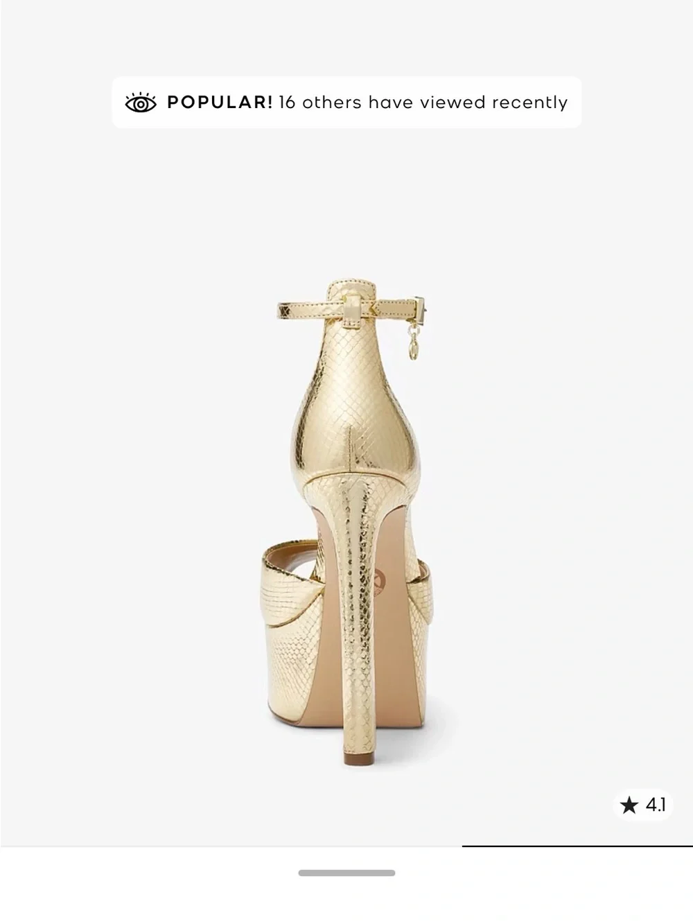 MICHAEL Michael Kors Martina Peep Toe Pump Embossed Snake Lthr Sz 10 MSRP $195
